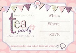 Invitations to Tea Party Samples Free afternoon Tea Invitation Template