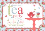 Invitations to Tea Party Samples Free afternoon Tea Invitation Template