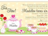 Invitations to Tea Party Samples Tea Party Invitation Wording theruntime Com