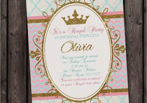 Invite A Princess to Your Party Princess Invitation Royal Party Gold Elegant with Free