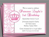 Invite A Princess to Your Party Princess Party Invitation Printable or Printed with Free