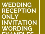 Invite for Wedding Reception Wording 16 Wedding Reception Only Invitation Wording Examples
