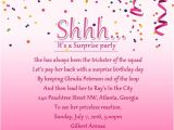 Invite to Birthday Party Wording Surprise Birthday Party Invitation Wording Wordings and