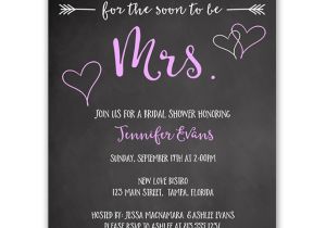 Invited to Bridal Shower but Not Wedding soon to Be Mrs Purple Bridal Shower Invitation – the