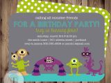 Inviting Friends for Birthday Party Monster Friends Birthday Invitation Birthday Invite Boy