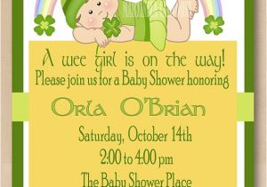 Irish Baby Shower Invitations St Patrick Baby Girl Shower Invitation Irish by