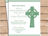 Irish Baptism Invitations Items Similar to Celtic Baptism Invitation Christening