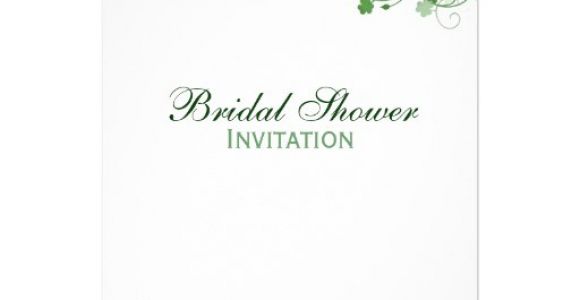 Irish Bridal Shower Invitations Clover Irish Bridal Shower Invitation 5" X 7" Invitation