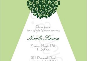 Irish Bridal Shower Invitations Customize This Fun Classy Chic Irish Shamrock Bouquet