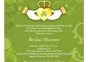 Irish Bridal Shower Invitations Shamrock Claddagh Heart Bridal Shower Invitations 5 25
