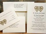 Irish Wedding Invitations Templates Irish Wedding Invitations Square Cream Green Ribbon Fold