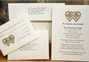 Irish Wedding Invitations Templates Irish Wedding Invitations Square Cream Green Ribbon Fold