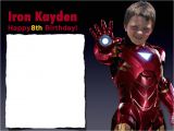 Iron Man Birthday Invitation Template Ironman Kayden Birthday Invitation Iron Man Birthday
