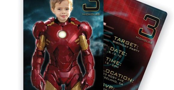 Iron Man Birthday Party Invitations Iron Man Birthday Party Personalized Custom Invitation with