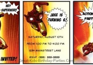 Iron Man Birthday Party Invitations Iron Man Invitations