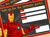 Iron Man Party Invites Free Printable Avengers Iron Man Birthday Invitation