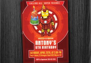 Iron Man Party Invites Ironman Invitation Birthday Printable Download