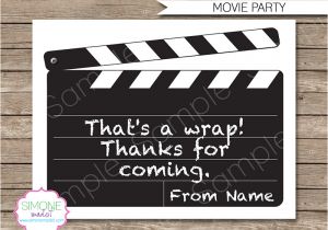 It Works Wrap Party Invitation Template Movie Party Favor Tags Thank You Tags Birthday Party