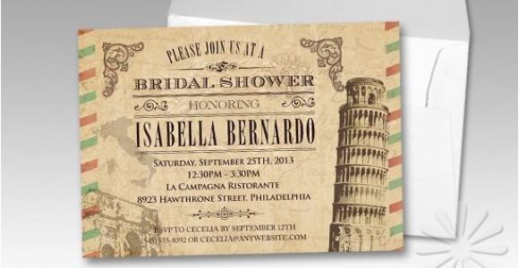 Italian Bridal Shower Invitations Love these Vintage Italian Bridal Shower Invitations