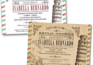 Italian Bridal Shower Invitations Vintage Italian Bridal Wedding Shower by Starstreamdesign