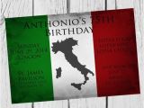 Italian themed Birthday Party Invitations Italian Birthday Party Invitation Celebrate Any Birthday