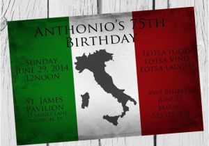 Italian themed Birthday Party Invitations Italian Birthday Party Invitation Celebrate Any Birthday