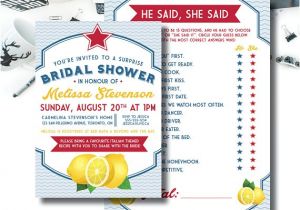 Italian themed Bridal Shower Invitations Italian themed Shower Invitation and Bonus Game Bridal
