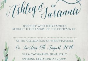 Italian Wedding Invitations Wording Items Similar to Olive Branch themed Rustic Italian