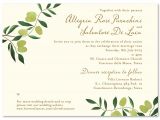 Italian Wedding Invitations Wording Olive De toscane Premium Recycle Paper Wedding and