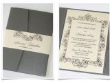 Ivory Pocketfold Wedding Invitations Ava Pocket Fold Vintage Wedding Invitation Sample Ivory