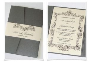 Ivory Pocketfold Wedding Invitations Ava Pocket Fold Vintage Wedding Invitation Sample Ivory