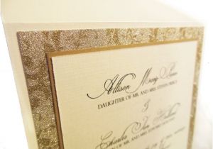Ivory Pocketfold Wedding Invitations Items Similar to Ivory Gold Wedding Invitation Custom