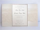 Ivory Pocketfold Wedding Invitations Lace Wedding Invites