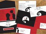 Jack and Sally Wedding Invitation Template Nightmare before Christmas Inspired Wedding by Papercrew