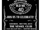 Jack Daniels 40th Birthday Invitations Diy Jack Daniels Inspired 40th Birthday Invitation 4×6