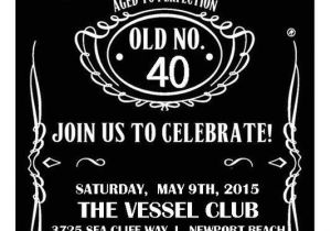 Jack Daniels 40th Birthday Invitations Diy Jack Daniels Inspired 40th Birthday Invitation 4×6