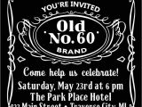 Jack Daniels 40th Birthday Invitations Jack Daniels Birthday Invitation
