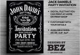 Jack Daniels 40th Birthday Invitations Jack Daniels Whiskey Style Party Invite Personalised