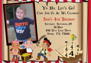 Jake and the Neverland Pirates Party Invitations Jake and the Neverland Pirates Birthday Invitations Free