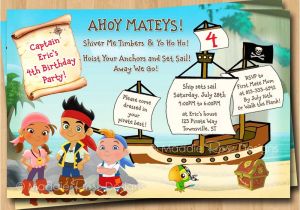 Jake and the Neverland Pirates Party Invitations Jake and the Neverland Pirates Birthday Invitations