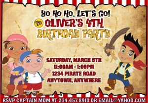 Jake and the Neverland Pirates Party Invitations Jake and the Neverland Pirates Party Games Invitations