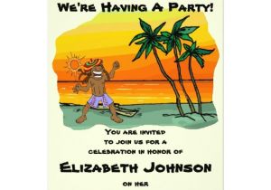 Jamaican themed Bridal Shower Invitations Hey Mon Jamaica Beach Birthday Party Invitation