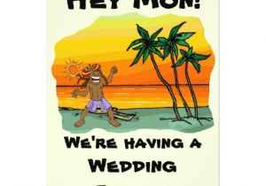 Jamaican themed Bridal Shower Invitations Hey Mon Jamaica Beach Wedding Bridal Shower 5×7 Paper