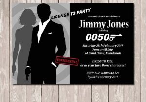 James Bond Party Invitations James Bond 007 Birthday Invitation You Print by Deezee