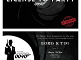 James Bond Party Invitations James Bond Birthday Invitation On Behance