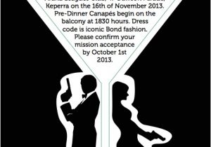 James Bond Party Invitations James Bond themed event Caitlynsmithdesign
