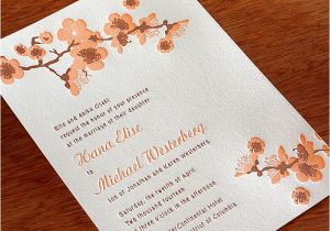 Japanese Cherry Blossom Wedding Invitations New Cherry Blossom Wedding Invitation Hana Letterpress