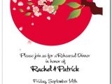 Japanese Dinner Party Invitations asian Invitations Cherry Blossoms On Red Circle Invitations