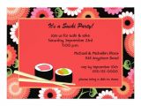 Japanese Party Invitation Template Sushi Party Invitation 5 Quot X 7 Quot Invitation Card Zazzle