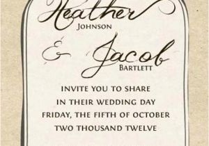 Jar Wedding Invitation Template Printable Kraft Mason Jar Wedding Invitation by Notableaffairs